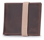 Carteira Masculina Slim Pequena Elástico Luxo Couro Legítimo Carteira Masculina Slim Pequena Elástico Luxo Couro Legítimo