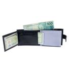 Carteira Masculina Use Young Couro Porta Moeda Cheque Cedula