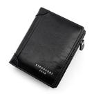 Carteira Masculina Vertical Kingdushi Em Couro Com Zíper + Porta Moeda Com Vários Compartimentos
