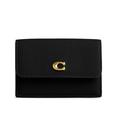 Carteira Mini Trifold Coach Essential - Couro Polished Pebble Preto