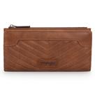 Carteira Minimalista Wrangler Feminina - Material Vegano Marrom