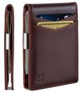 Carteira Money Clip SERMAN BRANDS de chocolate derretido RFID masculina Carteira Money Clip SERMAN BRANDS de chocolate derretido RFID masculina