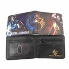 Carteira Mortal Kombat Anime Characters Slim Bifold em couro PU