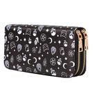 Carteira Nabegum Skull PU Leather de grande capacidade 19x10x4 cm