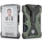 Carteira Oaridey Minimalist Slim Aluminium RFID Blocking Army