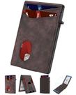 Carteira Oaridey Slim para homens com estojo dobrável RFID marrom