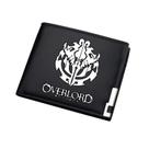 Carteira Overlords Anime Characters Slim Bifold em couro PU