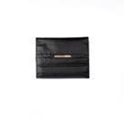 Carteira pequena de couro Jade preto liso Feminino Carteira pequena de couro Jade preto liso Feminino