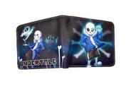 Carteira, porta-moedas, couro, bifold, Undertales Sans Anime