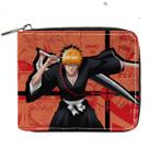 Carteira, porta-moedas, couro, duas dobras, branqueador, Kurosaki Ichigo Carteira, porta-moedas, couro, duas dobras, branqueador, Kurosaki Ichigo