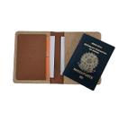 Carteira Porta Passaporte Kadú em Couro Legítimo