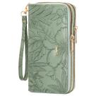 Carteira, pulseira, com bloqueio de RFID, verde menta, couro PU feminino