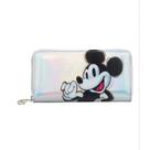 Carteira Retangular Prateado Mickey Disney 100 Anos 10x20cm Disney DMG9020-MK36-D