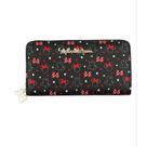 Carteira Retangular Preta Pintas Laços Minnie 10x19cm Disney DMG9020-MK32-D Carteira Retangular Preta Pintas Laços Minnie 10x19cm Disney DMG9020-MK32-D