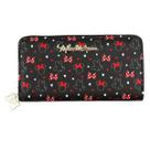 Carteira Retangular Preta Pintas Laços Minnie 10x19cm Disney Carteira Retangular Preta Pintas Laços Minnie 10x19cm Disney
