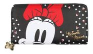 Carteira Retangular Preta Pintas Minnie 10x19cm - Disney Carteira Retangular Preta Pintas Minnie 10x19cm - Disney