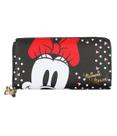 Carteira Retangular Preta Pintas Minnie 10x19cm Disney Carteira Retangular Preta Pintas Minnie 10x19cm Disney