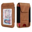 Carteira RUNBOX, bolso frontal fino em couro com bloqueio de RFID