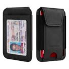 Carteira RUNBOX para homens de 6 a 8 cartões com janela de identificação, carteira com bloqueio de RFID, porta-cartão de crédito, presentes minimalistas com bolso frontal, escolha ideal