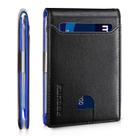Carteira RUNBOX Slim Leather Money Clip para homens com bloqueio de RFID