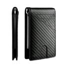 Carteira Slim De Fibra De Carbono RFID Preta Para Homens, Porta Cartões, Bolsa De Dinheiro, Pequena