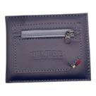 Carteira Slim material sintético Minimalista RFID 3 Cartões CNH RG Zíper Seguro