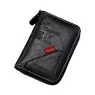 Carteira Slim Vintage Em Couro PU Com Bloqueio RFID, Porta-Cartões Com 11 Slots, Estilo Retrô Para