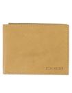 Carteira Steve Madden masculina de couro com capacidade extra bronzeada