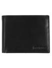 Carteira Steve Madden masculina de couro de capacidade extra preta