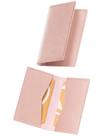 Carteira VULKIT Leather Business Card Holder Slim Vintage Rose