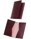 Carteira VULKIT Leather Business Card Holder Slim Vintage Wine