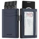 Carteira VULKIT Porta-cartões minimalista de couro com bloqueio de RFID