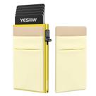Carteira YESIW Slim Card Holder com bloqueio de RFID em ouro limão