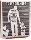 Cartel Decorativo ARTINAEL Rústico para Abuelo y Nieto - Regalo