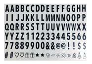 Cartela 96 Letras Pretos P/ Quadro Light Box Led A4 Ou A5