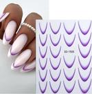 Cartela adesivo francesinha 5d roxo real love Cartela adesivo francesinha 5d roxo real love