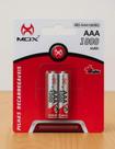 Cartela C/2 Pilhas Mox Recarregável Mo-aaa1000b2 1000mah