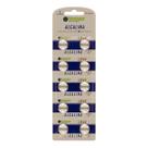 Cartela Com 10 Baterias Alcalinas 1,5v Tipo Botão Lr44 Gp