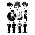 Cartela Com 10 Tatuagens Temporárias Charlie Chaplin
