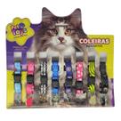 Cartela com 8 Coleiras para Gato Estampadas com Pingente Mix Cartela com 8 Coleiras para Gato Estampadas com Pingente Mix