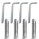 Cartela Com Buchas De Nylon Sx 8x40mm E Escápula Com 4 Peças - 600215 - Fischer