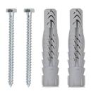 Cartela com Buchas UX10 com Aba e Parafusos Sextavados com 2 Peças - 602513 - FISCHER