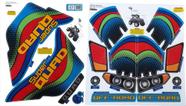 Cartela De Adesivo Do Super Quad. Azul Da Bandeirante.
