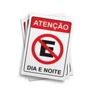 Cartela De Adesivo Proibido Garagem Dia e Noite 20x28cm