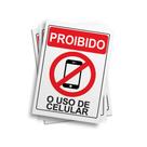 Cartela De Adesivo Sinalização Proibido Usar O Celular