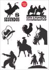 Cartela de Adesivos (142) 8 Segundos - Mulateiros - Cowboy