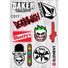 Cartela De Adesivos - C017- Carro - Moto - Caminhão - Bike - Stickers - Marcas - Diversos Otima Reso