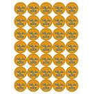 Cartela de Adesivos de Feliz dia dos Pais Cor Laranja 35 Uni