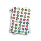 Cartela De Adesivos Fofo Kawai Comidas Decorativo 21x29cm