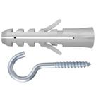 Cartela De Buchas S 8x40mm Com Aba E Ganchos Com 4 Unidades - 600123 - Fischer